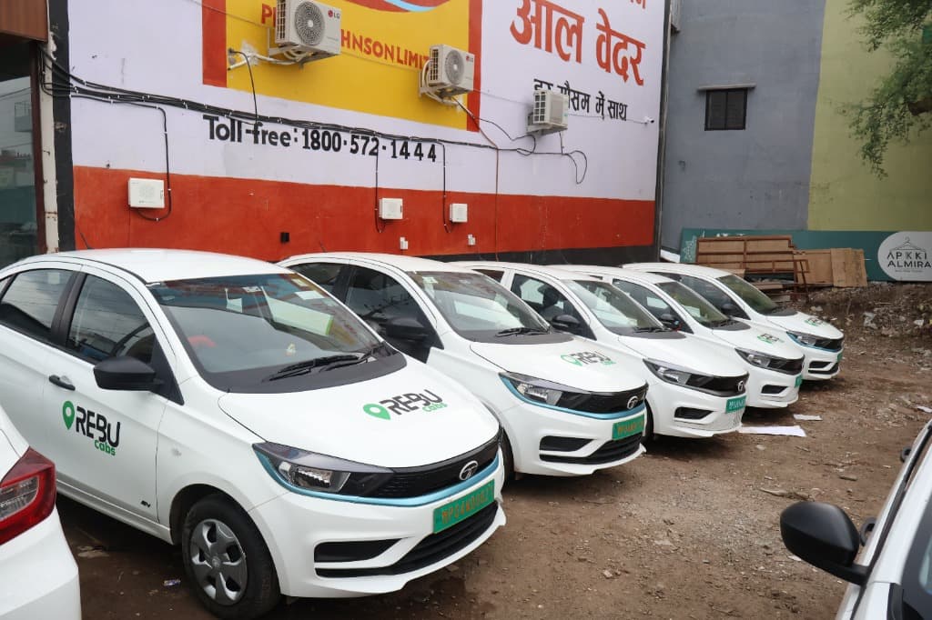 Rebu cabs parked at office yard